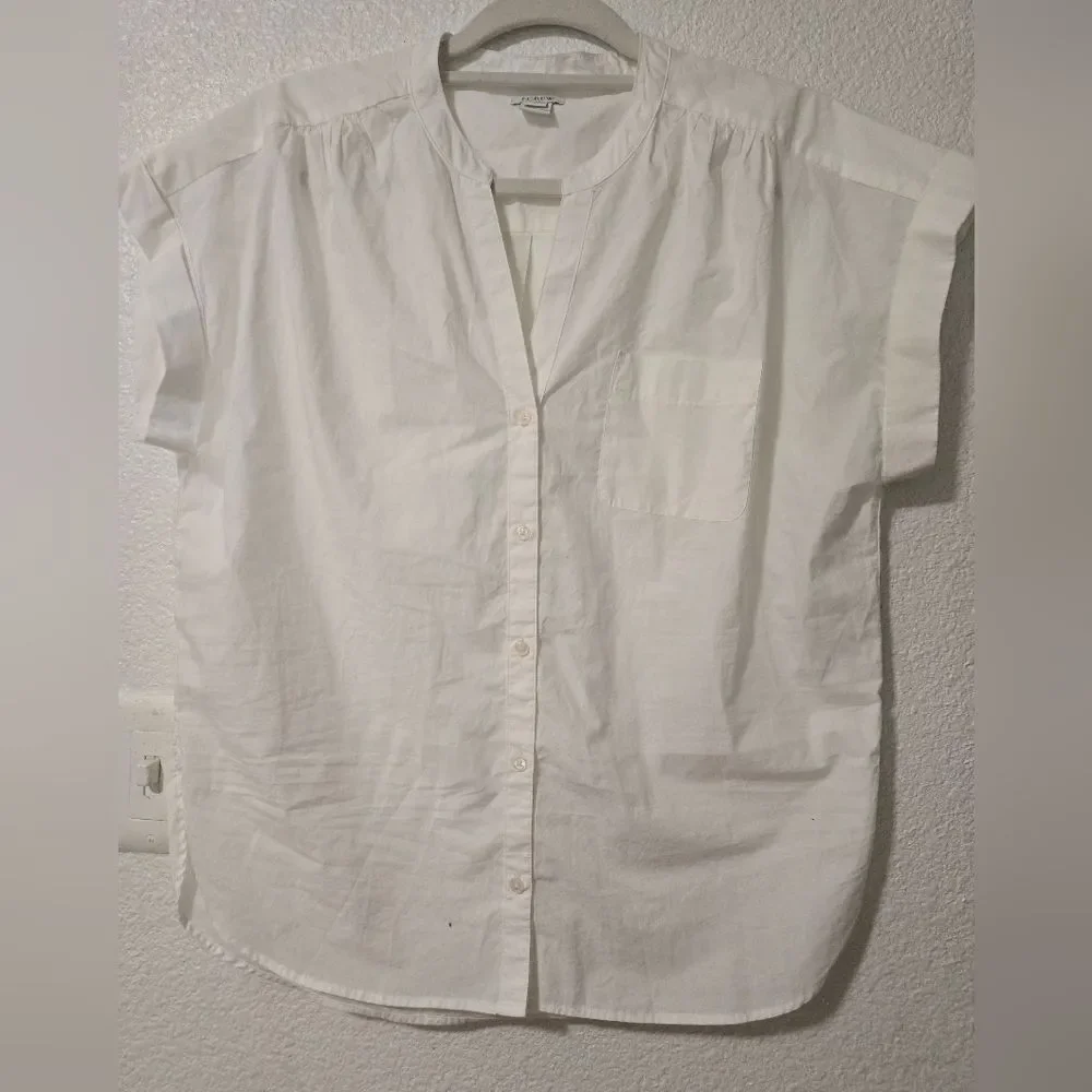 J. Crew Ivory Button-Up Shirt